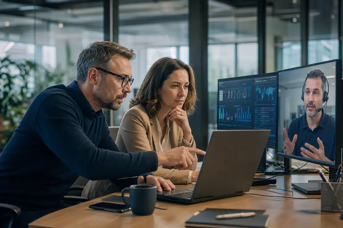 Experts assistant une entreprise après une cyberattaque