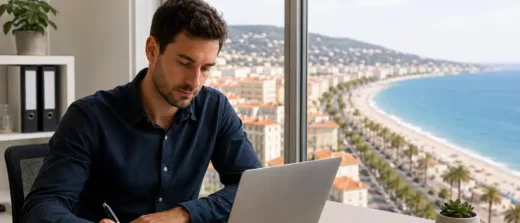 Auto-entrepreneur à Nice comparant ses assurances professionnelles
